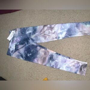 Zara Kids Blue and Purple Tie-Dye Leggings